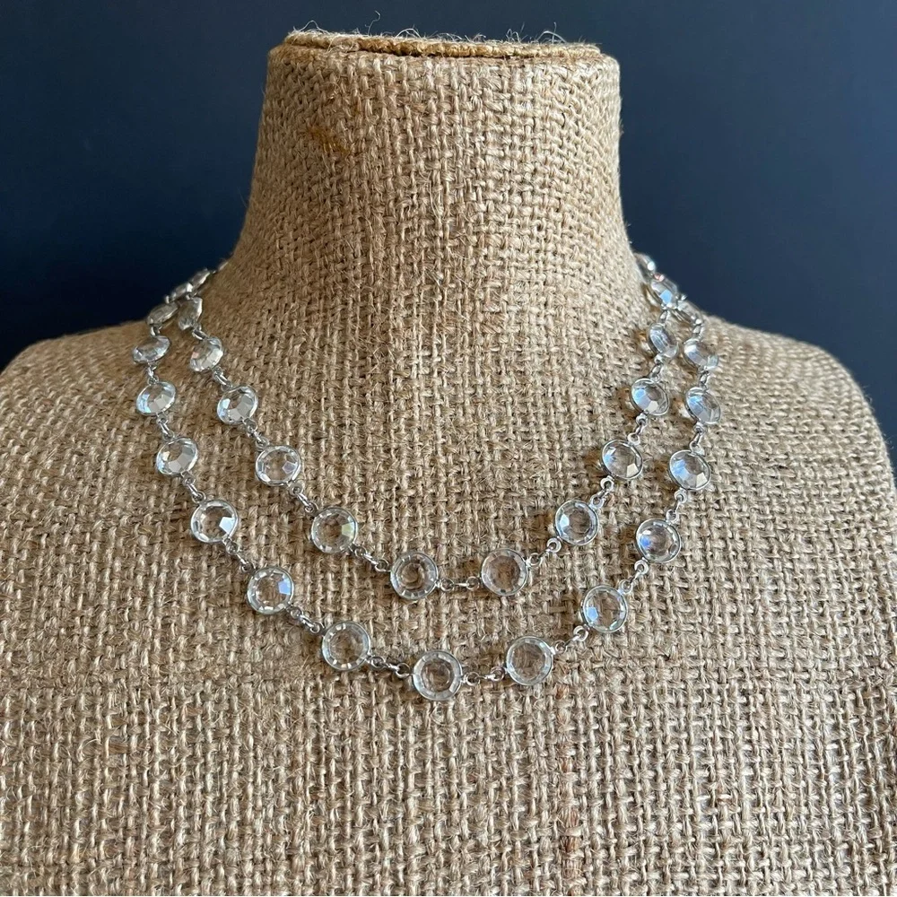 Elegant Silver Crystal Necklace